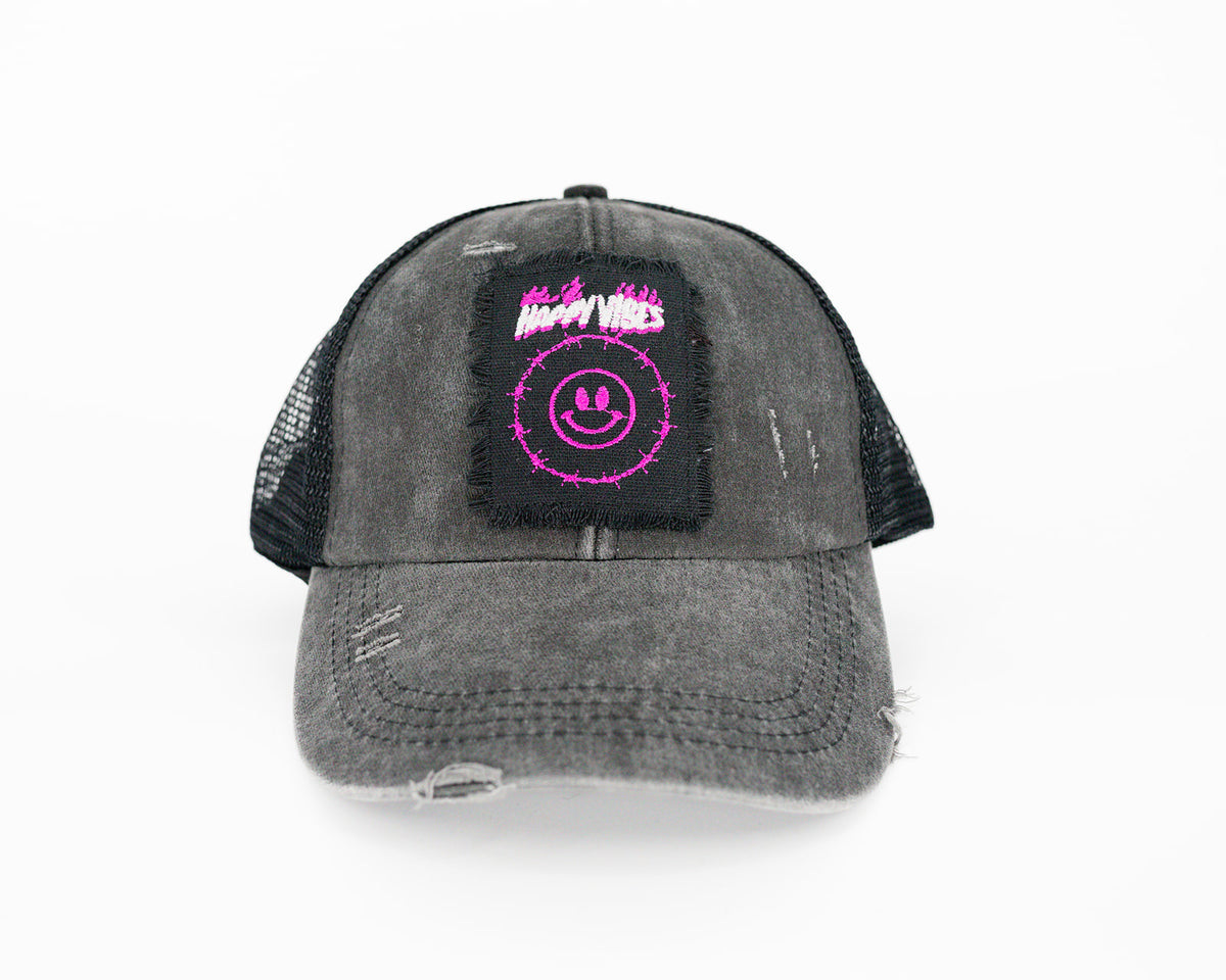 Happy Vibes - Ponytail Hat