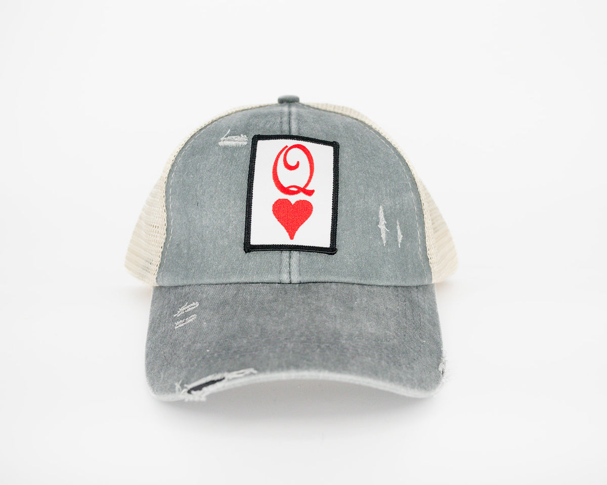 Queen of Hearts - Ponytail Hat