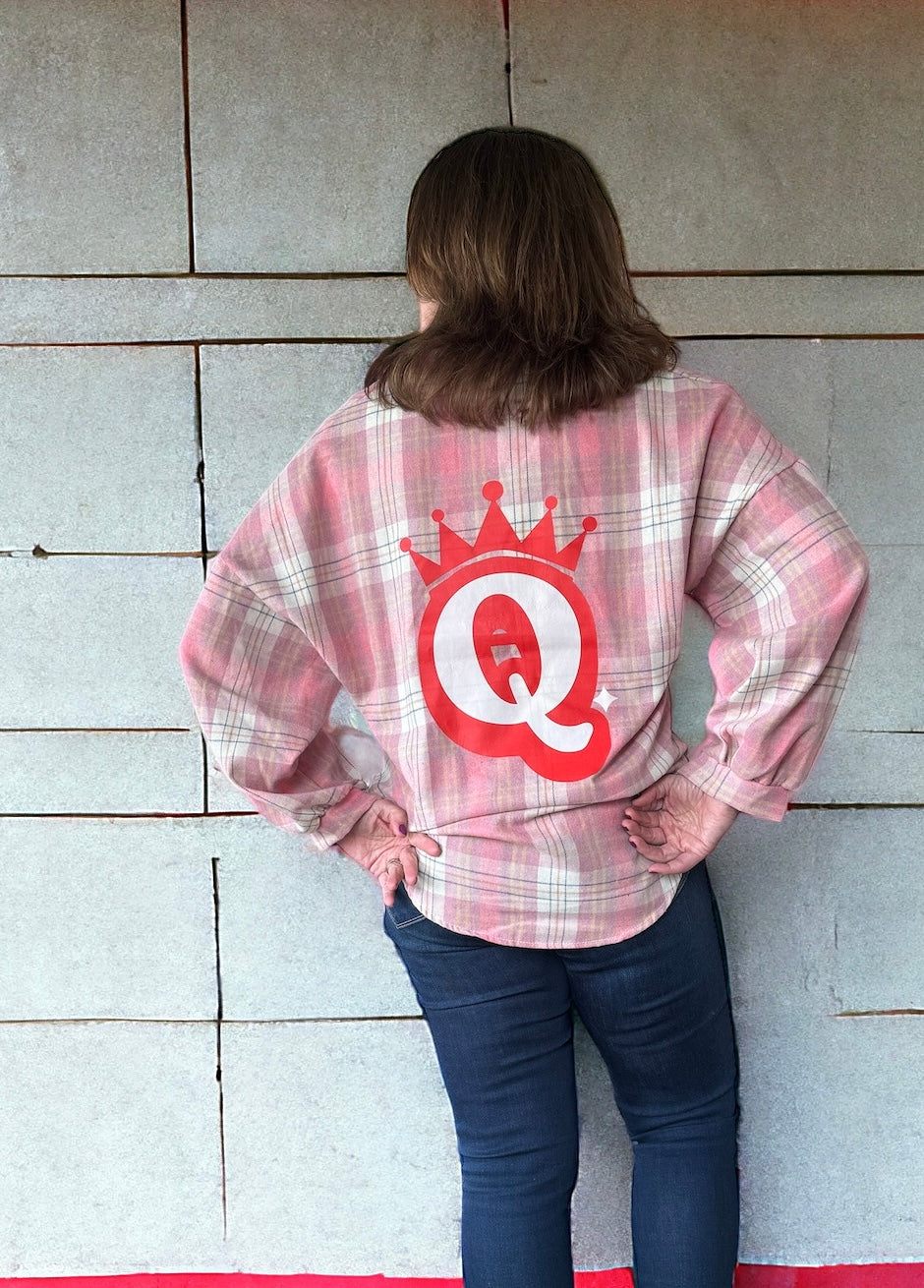 Queen of Hearts flannel